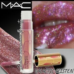 MAC Cosmetics Galactic Glisten Lipglass Cool Tone Mauve Multichrome Holo Glitter